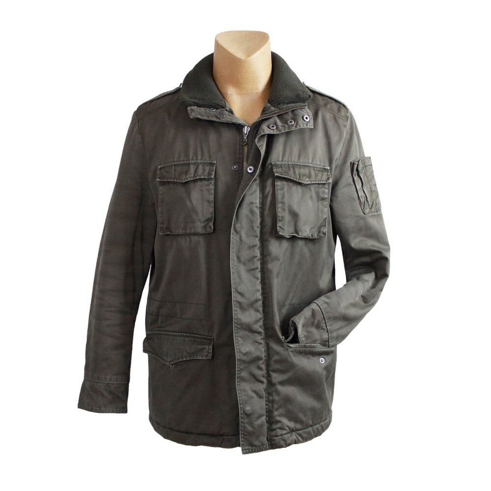 H & M Green Full-zip Field Jacket